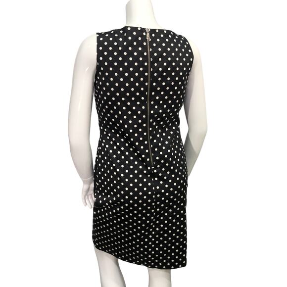 Lauren Ralph Lauren Polka Dot Sleeveless Dress Shift Rear Zip NEW without Tags - Picture 7 of 13